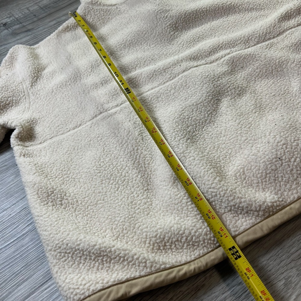 The North Face Pullover Womens XL Cream Dunraven Sherpa Fleece Snap quarter J99 - Picture 6 of 7
